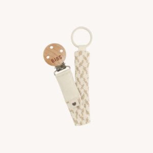 Bibs Dummy Pacifier Clip - Ivory/Vanilla