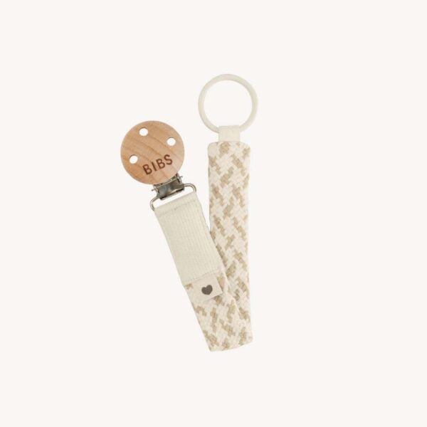 Bibs Dummy Pacifier Clip - Ivory/Vanilla
