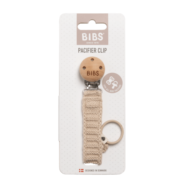 Bibs Dummy Pacifier Clip - Vanilla