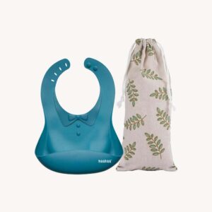 Haakaa Silicone Baby Bib Bluestone